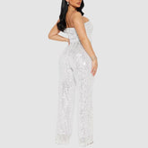Strapless Sequined Jumpsuit